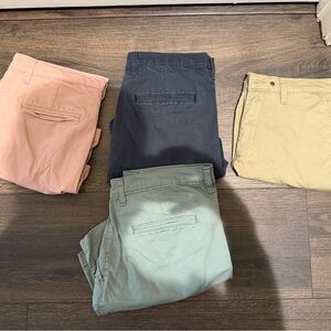Stylish Men's Chinos in Pink, Navy, Green, and Tan